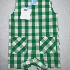 Bella Bliss Boys Green Check Jon Jon